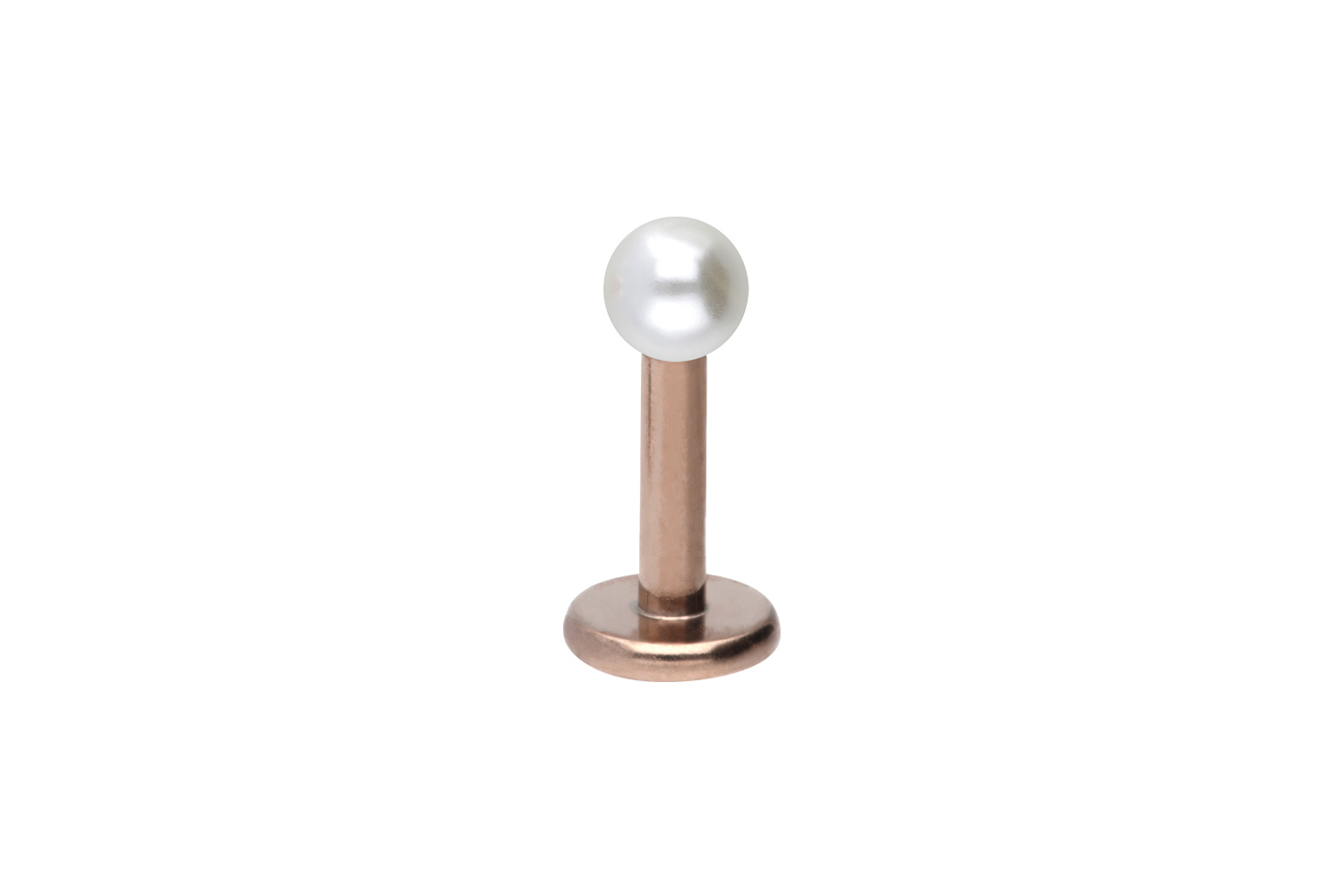 Titan Labret Piercing SYNTHETISCHE PERLE